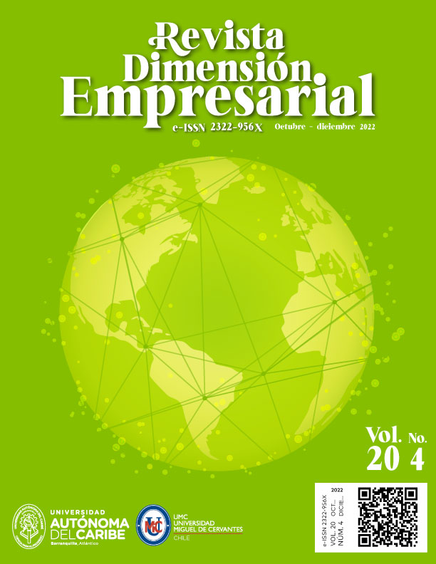 					View Vol. 20 No. 4 (2022): Revista Dimensión Empresarial
				